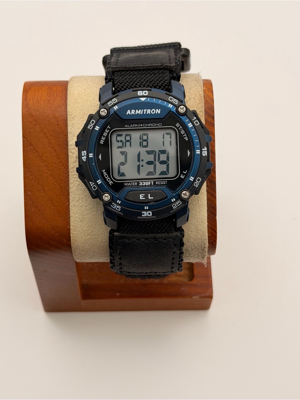 Armitron digital watch, model 40/8291 Blue/Black